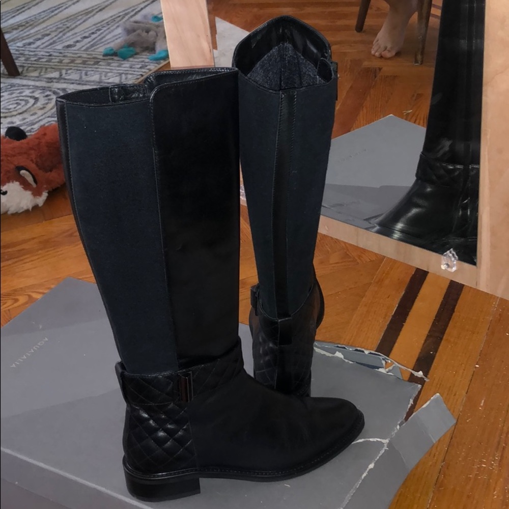 Aquatalia Gabrielle tall knee boots 7.5 black
